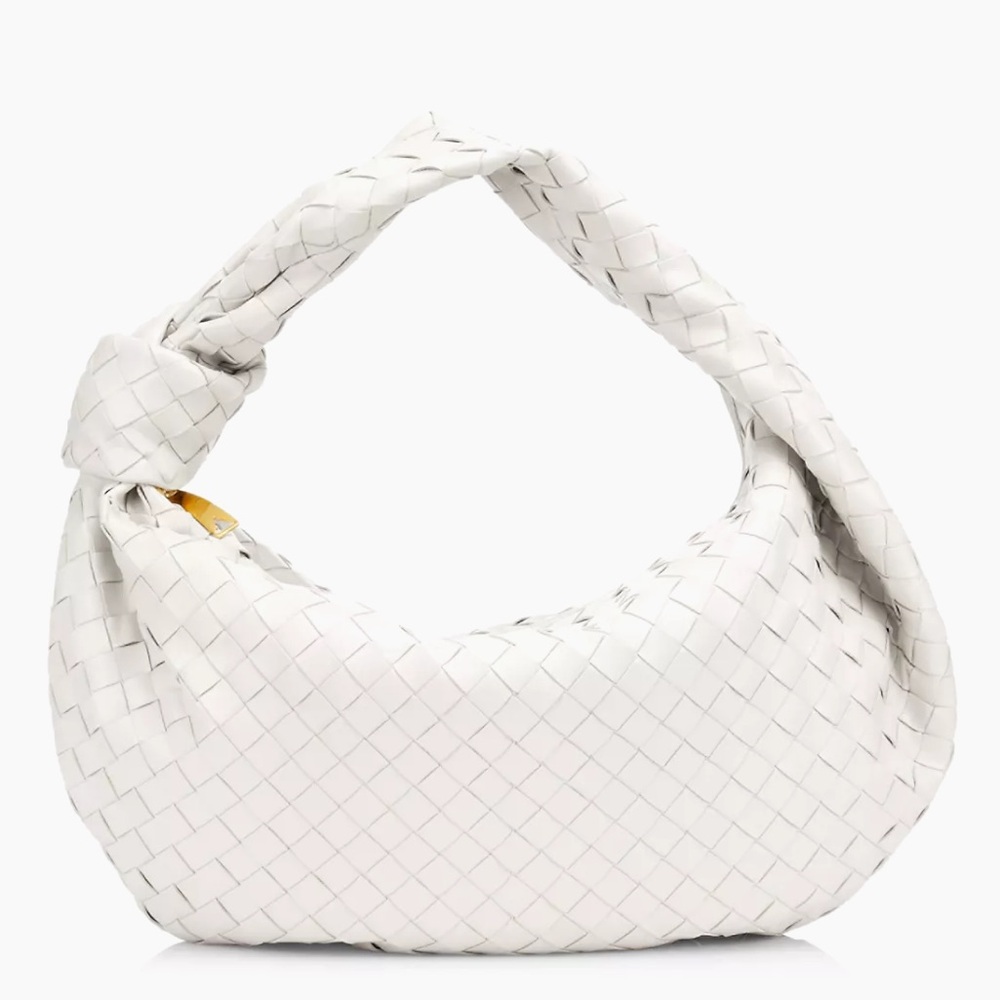 Bottega Veneta Jodie Hobo Bag Medium White Leather